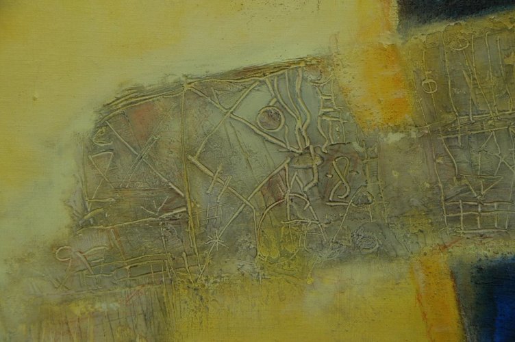 Mémoire de lune - huile sur toile - 70x80cm - 2006 | Sylvie Malfait Carakehian